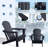 Durable HDPE Adirondack Chairs Set Of 2, Foldable With Cup Holders For Patio And Outdoor Use-1522920143
