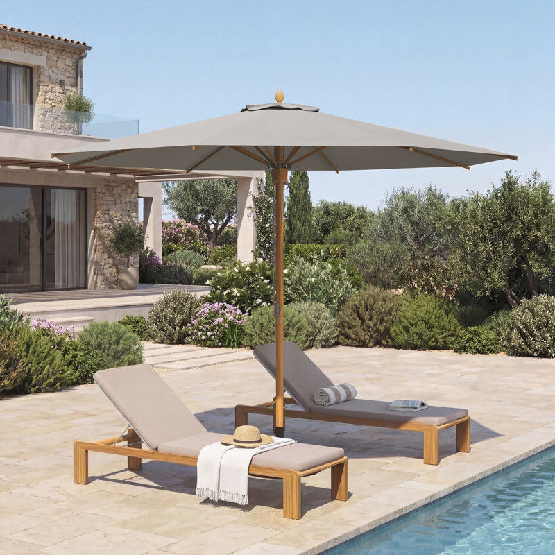 25.4cm Market Parasol, Brown