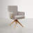 Bernab Swivel Upholstered Home Office Task Desk Chair with Oak Wood Base-2099523613