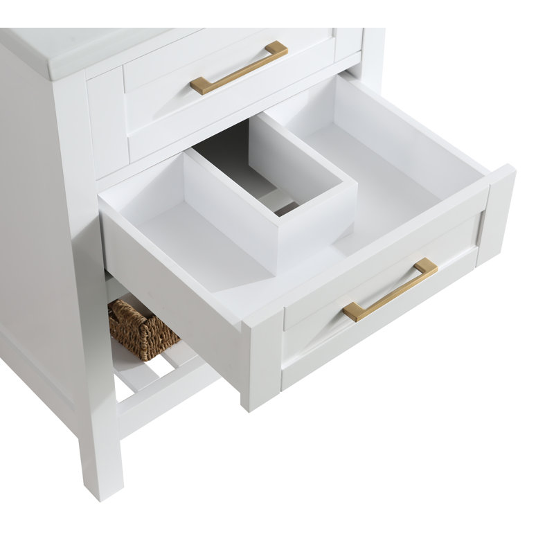 Ensemble de meuble-lavabo simple 24 po 24 po, Blanc