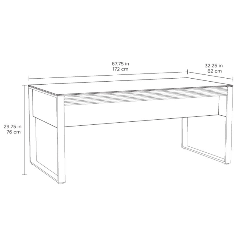 Corridor Writing Desk, Natural Walnut