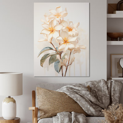 «Whispers Of Plumeria Flowers I», reproduction d'art sur toile