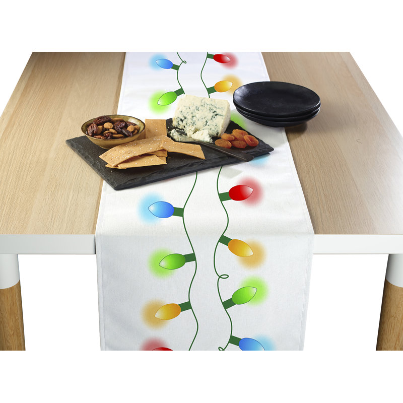 Englishcombe Geometric Christmas Table Runner, 108" W x 14" L
