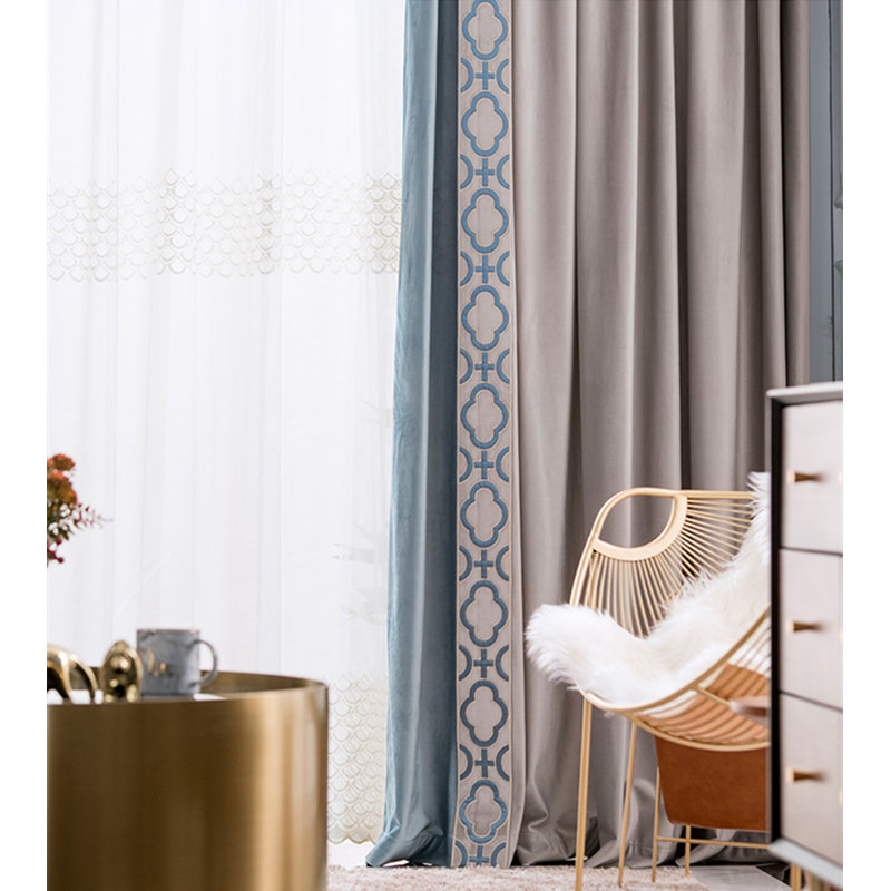 Liliana Velvet Geometric Room Darkening Thermal Pinch Pleat Curtain Panels, Pink, 45" W x 96" L