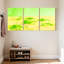 «Scenic & Cityscapes Green Yellow Abstract Landscape Art», ensemble de 3 impressions sur toile-2079027992