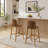 Indoor Wooden Walnut Barstool Set