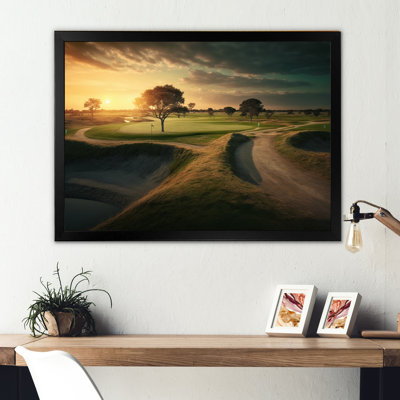 «Golf Course at Sunset II», reproduction sur toile
