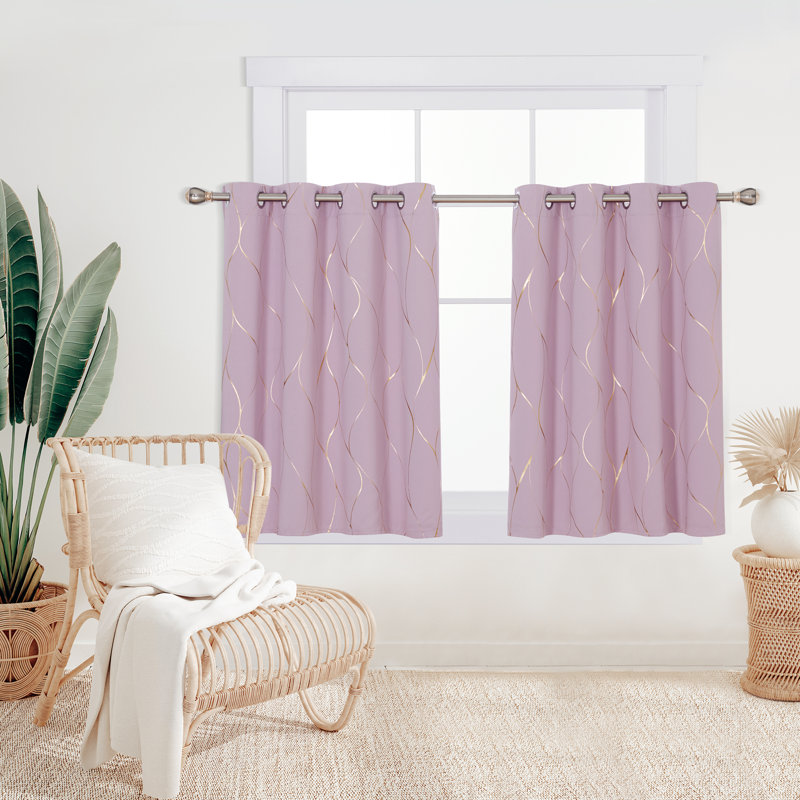 Boulus Room Darkening Curtain Panel Pair, 42" W x 63" L, Lavender Pink