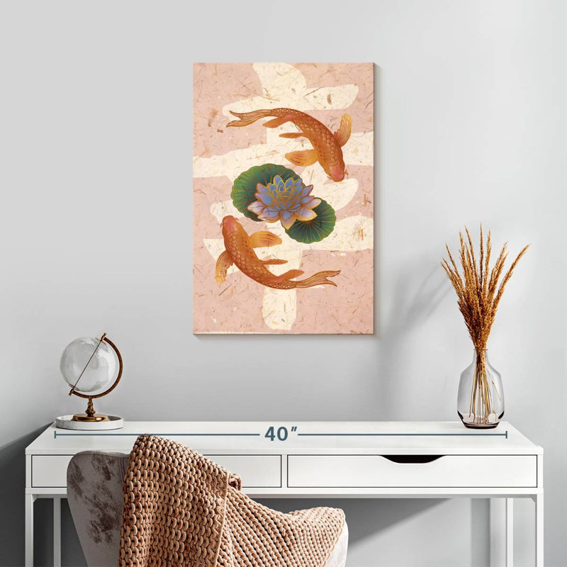 Brampt Lotus Koi Fish, 24" H x 16" W