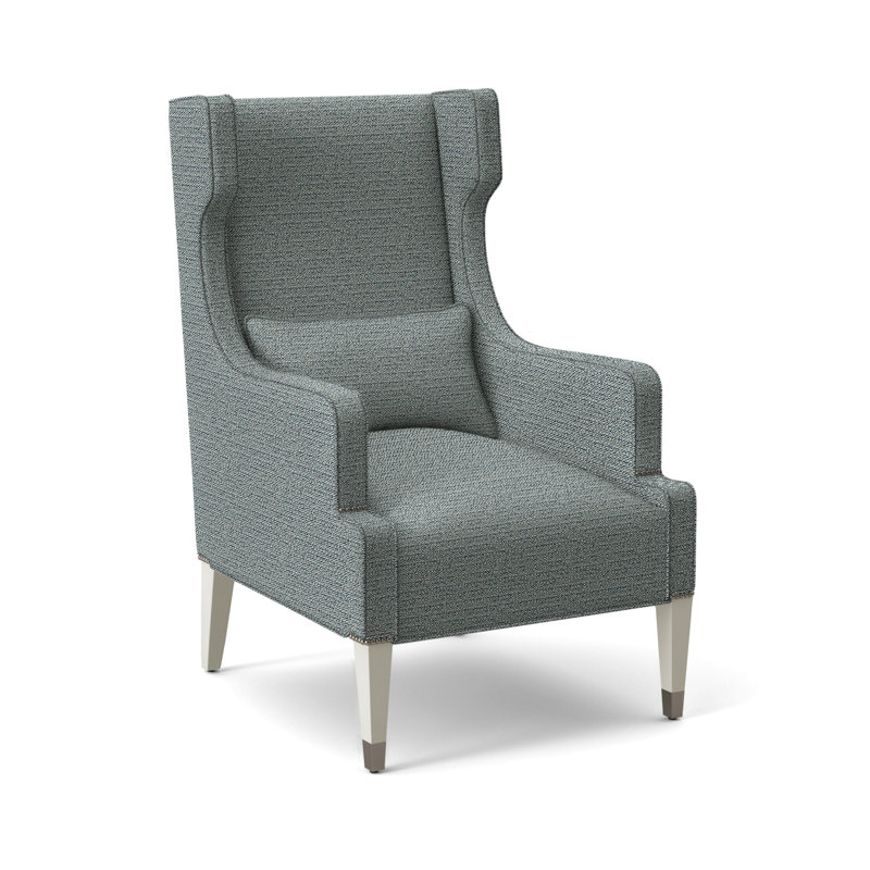 Thom Filicia Home Wingback Chair, Tuck Cobalt, Wrenn