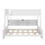 Lit simple superposé au-dessus de grand lit simple avec rangement, lit superposé en bois massif avec armoires de rangement et ports USB-662952069