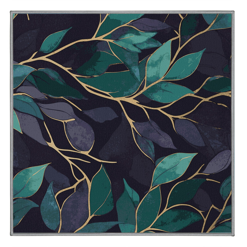 Gilded Underbrush Rug, Square 5'