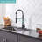 Pull Down Single Handle Kitchen Faucet With Deck Plate
