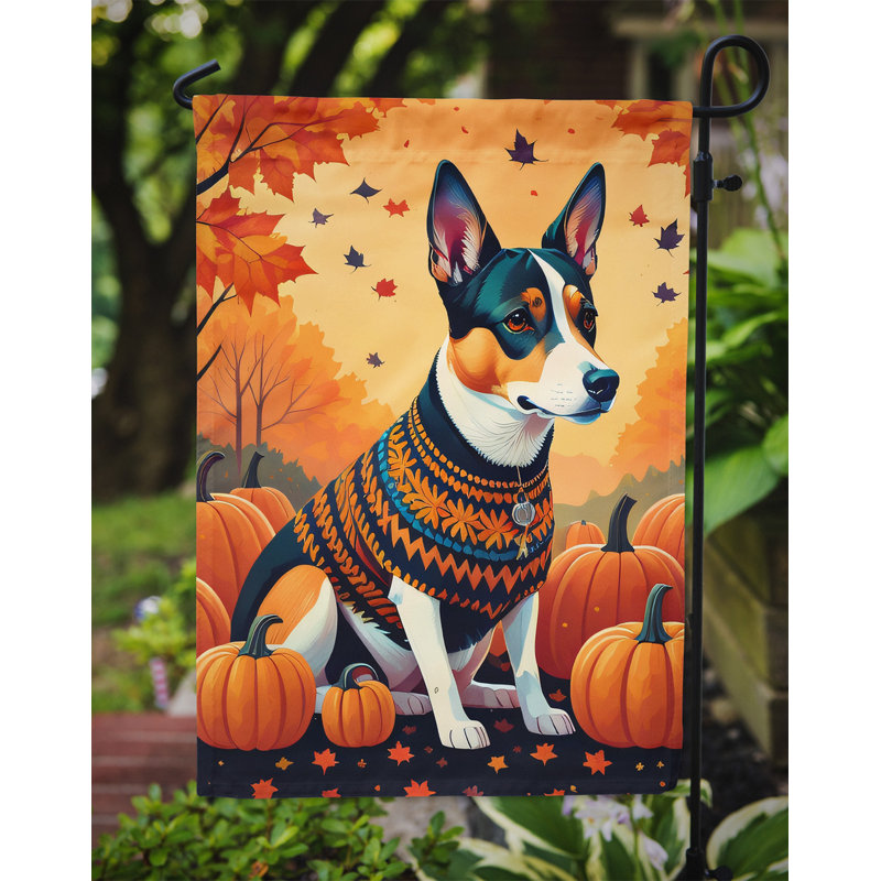 Drapeau de jardin Basenji Fall
