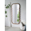 Miroir surdimensionné en bois 31,4 x 1,4 x 74 po avec cadre brun unique