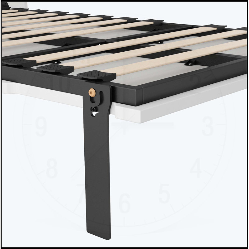 Lit escamotable avec casiers et armoires escamotables, Simple