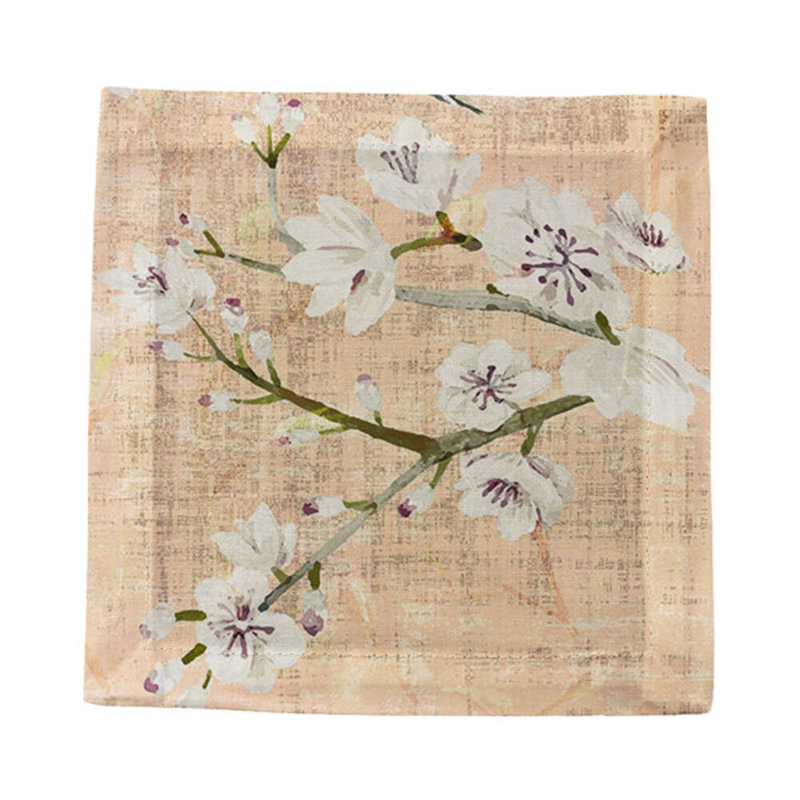 Blossom Fantasia Cotton Sateen Cocktail Napkins, Romance