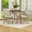 Modern 5-Piece Dining Table Set with Square Table and 4 Upholstered Chairs-1928602553