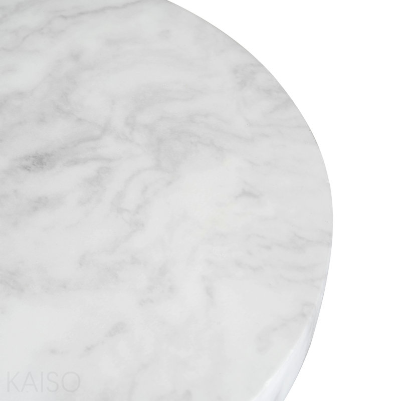 Table d'appoint d'extérieur en travertin Ponti, blanc