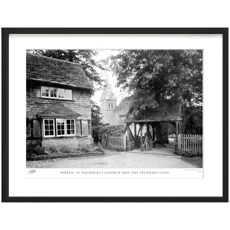 Worth, St Nicholas's Church And The Lychgate C1955 by Francis Frith - Single Picture Frame Print, 45cm H x 60cm W x 2.3cm D