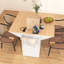 Grand îlot de cuisine 55,7 po avec 2 abattants, chariot de cuisine roulant sur 5 roues avec prise de courant, table de salle à manger pliante avec porte-épices et porte-serviettes, 3 tiroirs-715372740