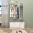 Modern style coat rack with 5 hooks and mirror-645468221