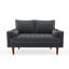 Canapé Masterson moderne, canapé en velours de 58 pouces pour le salon, coussins à ressorts, coussins modernes à assemblage facile avec coussin décoratif pour petits espaces-357766202