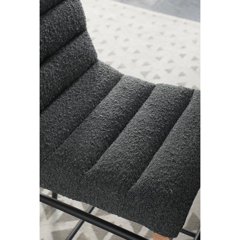 Chaise à hauteur de comptoir en tissu 17,75 po Lahni
