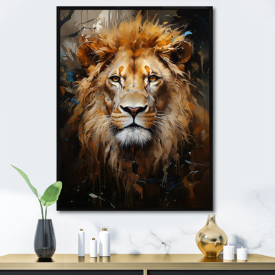 «Mighty Monarchs Lion Portrait I», reproduction sur toile