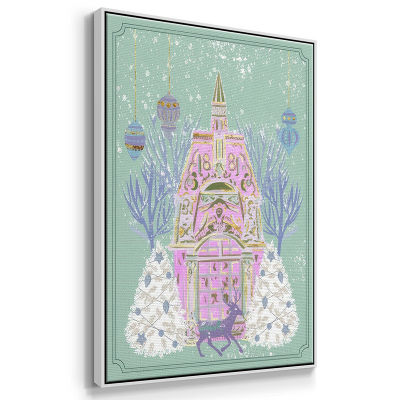 Les vacances d'hiver I, H 25 po x l 17 po x P 1,5 po, Cadre blanc