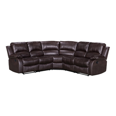 Graylin 5 Seater Faux Leather Reclining Corner Sectional