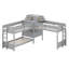 Lit simple superposé en forme de L avec bureau et tiroirs de rangement, lit superposé peu encombrant avec ports USB-1117834042