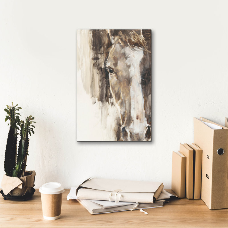Art mural sur toile, «Cr majorité équine étude 1» par Ethan Harper, H 18 po x l 12 po
