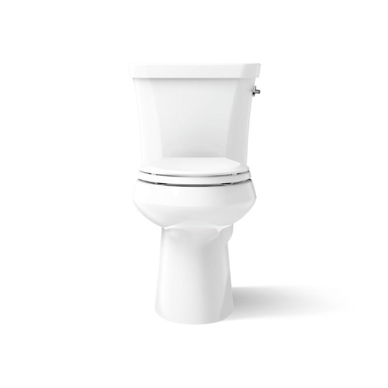 Highline 1.6 GPF Elongated Two-Piece toilet (Seat Not Included), White, Right-Hand