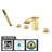 Waterfall Bathtub Faucet,Deck Mount Roman Tub Faucet with Handheld Shower-64440367