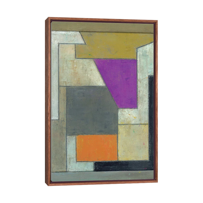 Small Studies Twenty Six by Stephen Cimini - Painting on Canvas, Classic Brown Wood Framed, 101.6 cm H x 66.04 cm W