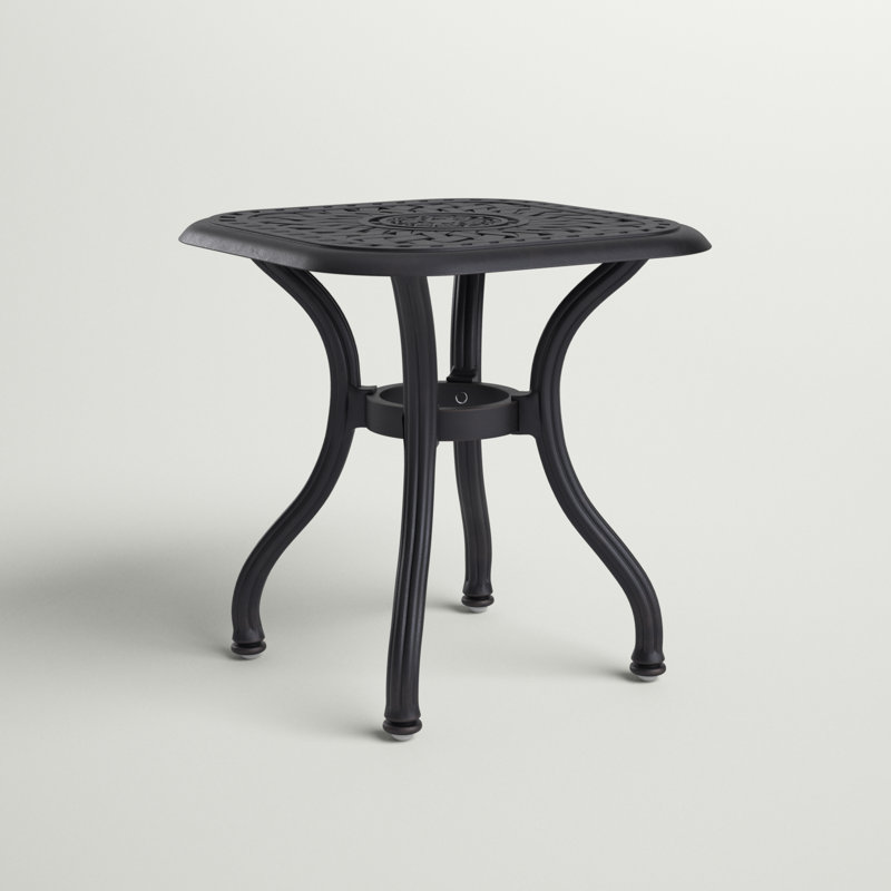 Carterville 21" Square End Table, Antique Bronze