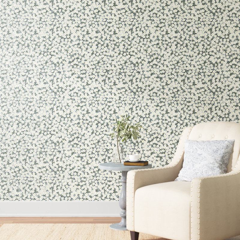 Rouleau de papier peint miniature L 33 pi x l 20,5 po Adrienne Giverny, gris