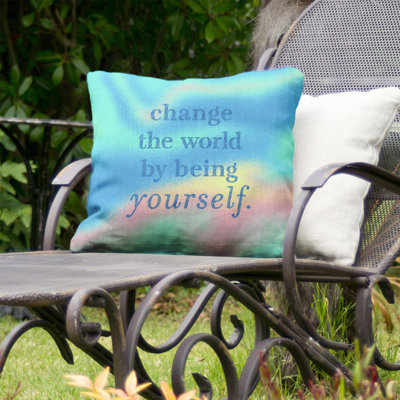 Coussin décoratif intérieur/extérieur change the world