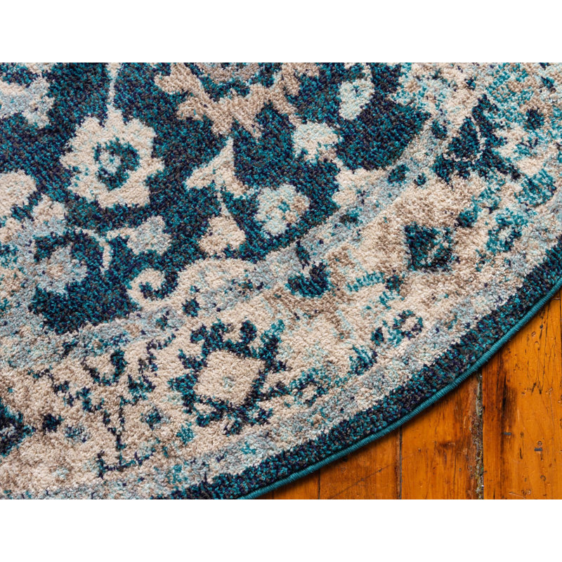 Kalf Abstract Indoor Rug, Round 3'3"