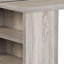 Table rectangulaire en chêne gris et noir, construction en métal robuste et table de rangement pratique pour différents besoins, pieds incrustés