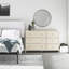 Commode 6 tiroirs, commode en bois pour chambre à coucher