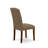 3 Piece Dining Room Table Set Contains a Square Wooden Table and 2 Dark Coffee Linen Fabric Upholstered Parson Chairs, Mahogany-1991832407-1991832404-1921175745