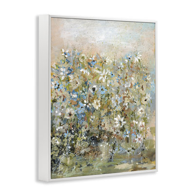 Fleurs de jardin mouchetées, estampe numérique, conception par Roy Ebert
