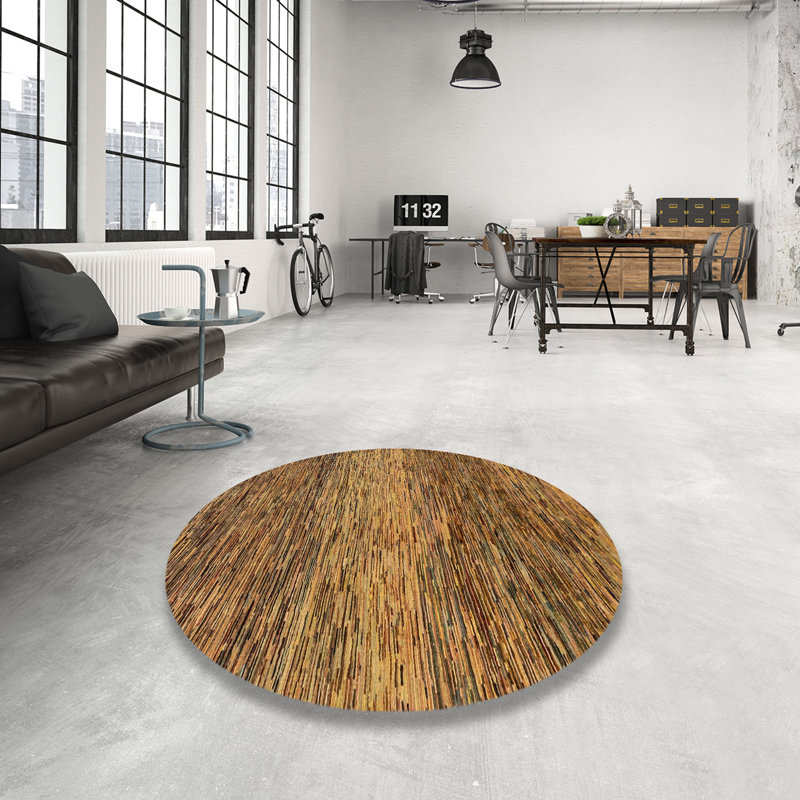 Tapis abstrait moderne 1690, Rond 7 pi