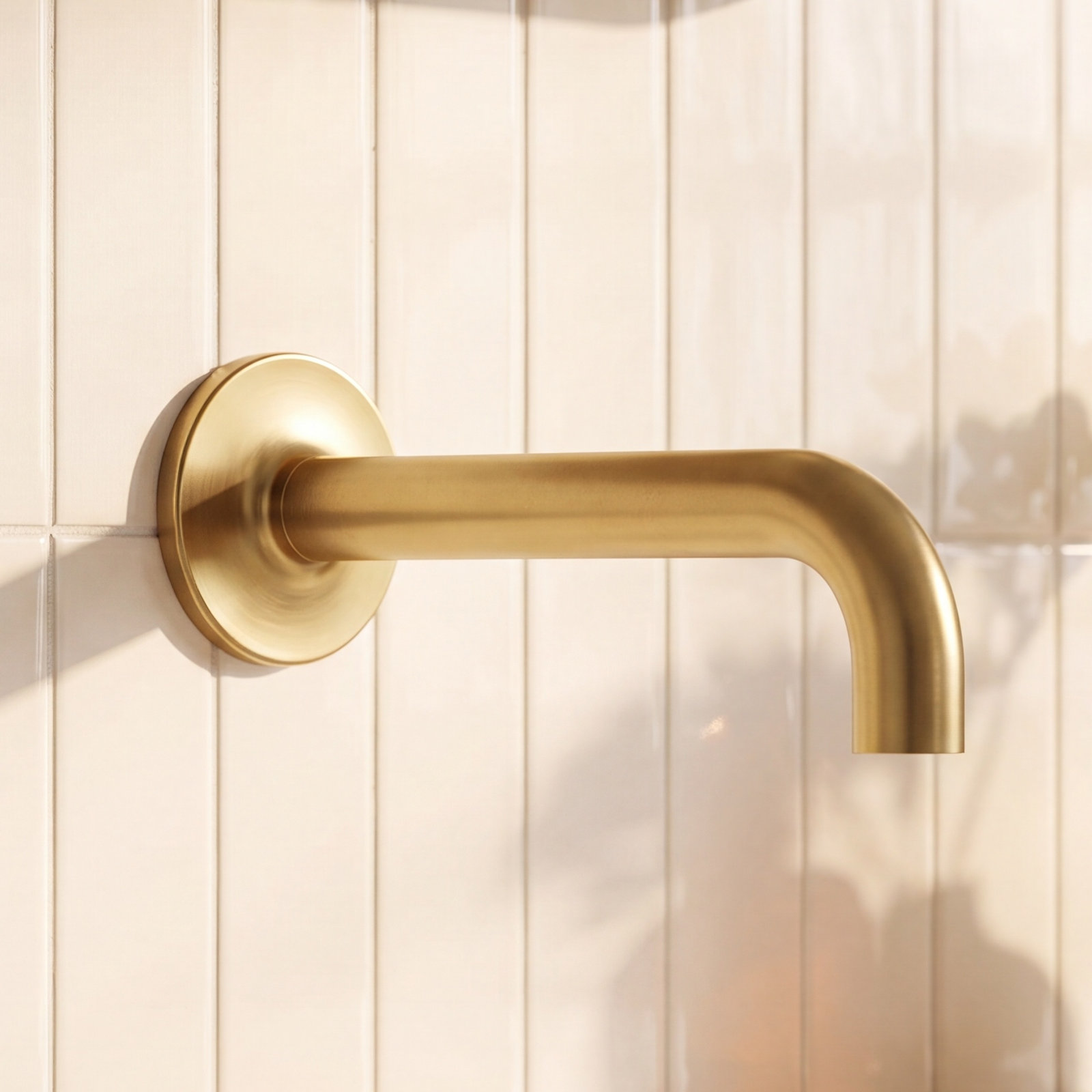 Purist Tub Spout, Vibrant Moderne Polished Gold