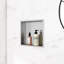 Niche de douche de salle de bain l 15 po x H 13 po, niche murale rectangulaire en acier inoxydable, nickel brossé-98472651