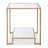 One Pixie Street Layered End Table – Antique Gold Iron Frame