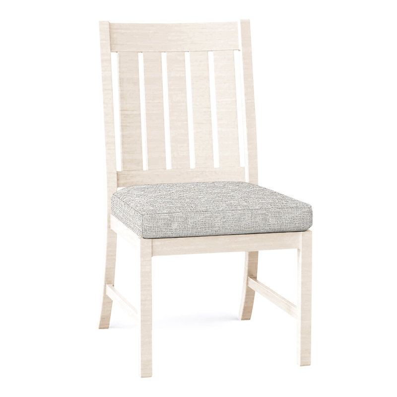Club Patio Dining Side Chair with Cushions, No Welt, Slate Gray, Tweed Toffee