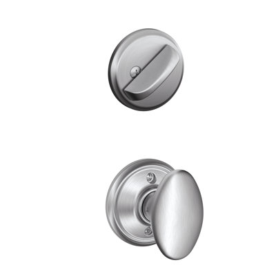 Siena Single Cylinder Interior Knob Set (Exterior Portion Sold Separately)